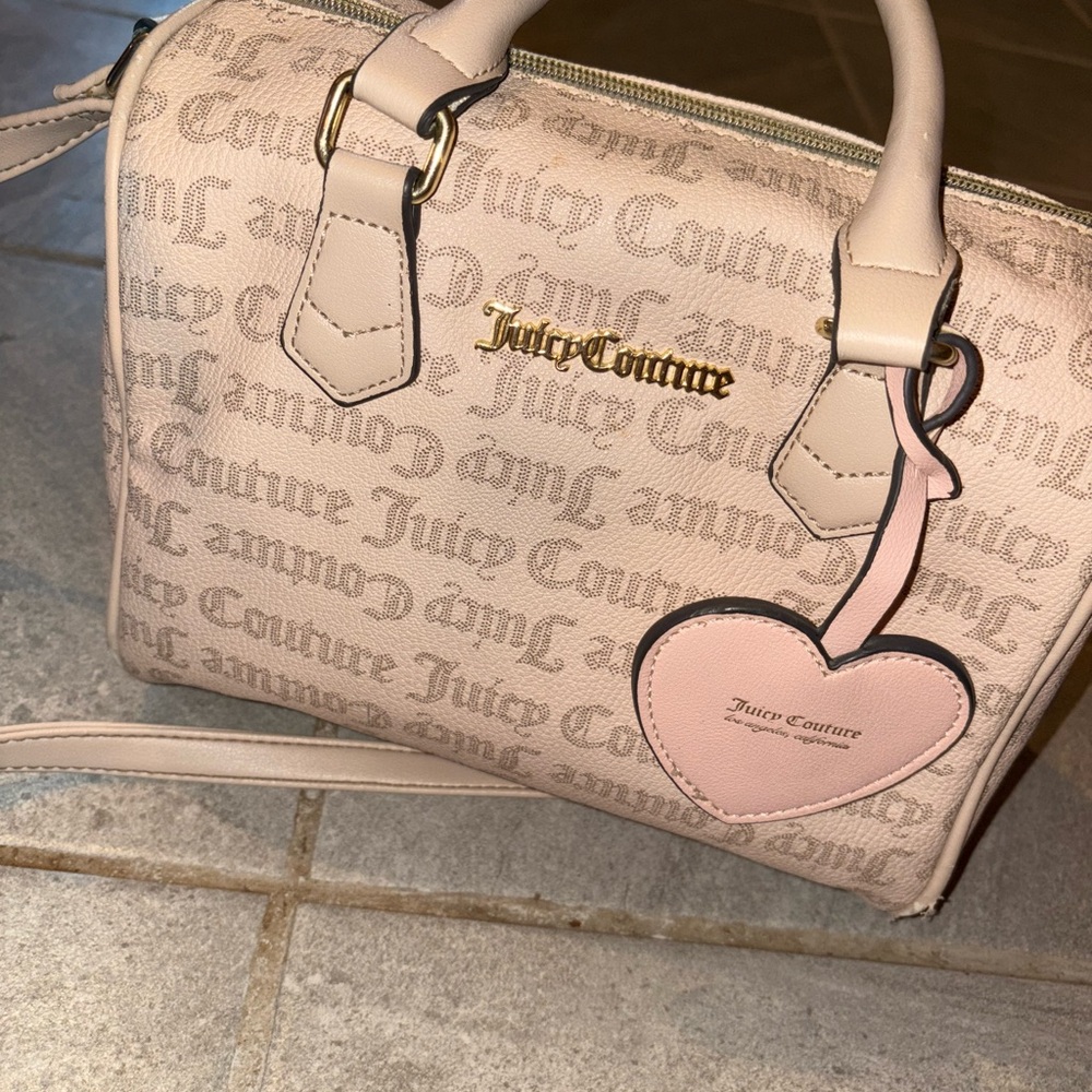 Juicy Couture Tan and Pink Satchel